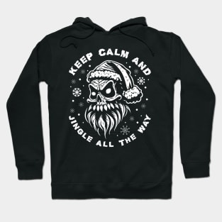 Skull Santa Hat Jingle All The Way Hoodie